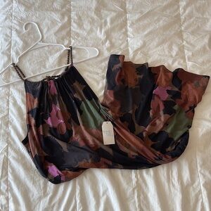 Women's Floral Halter Dress - Spring / Summer Fashion